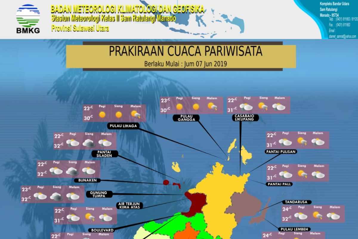 BMKG siapkan peta cuaca destinasi wisata mudahkan masyarakat melancong