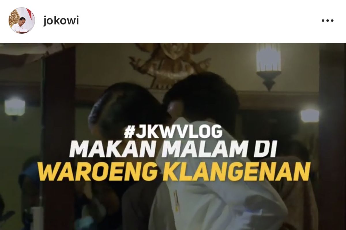 Di Jogja, Jokowi bikin vlog bareng keluarga