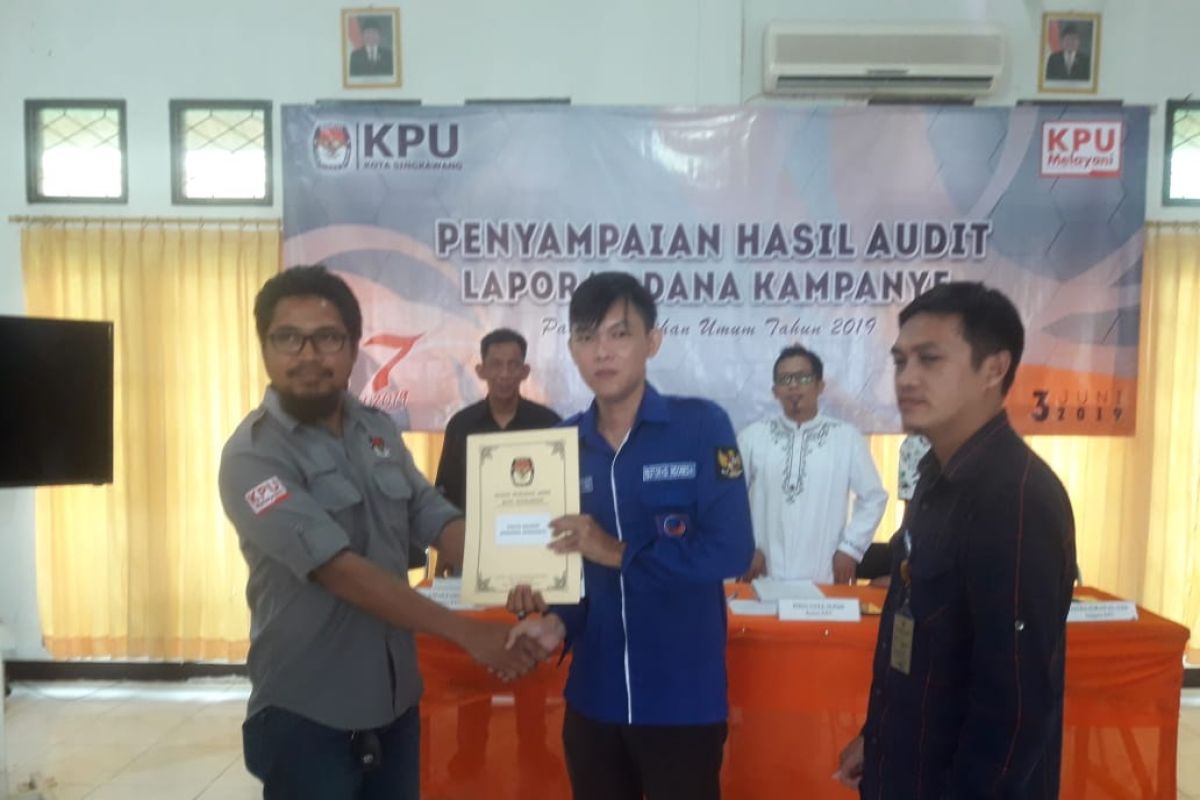 KPU Singkawang serahkan hasil audit dana kampanye