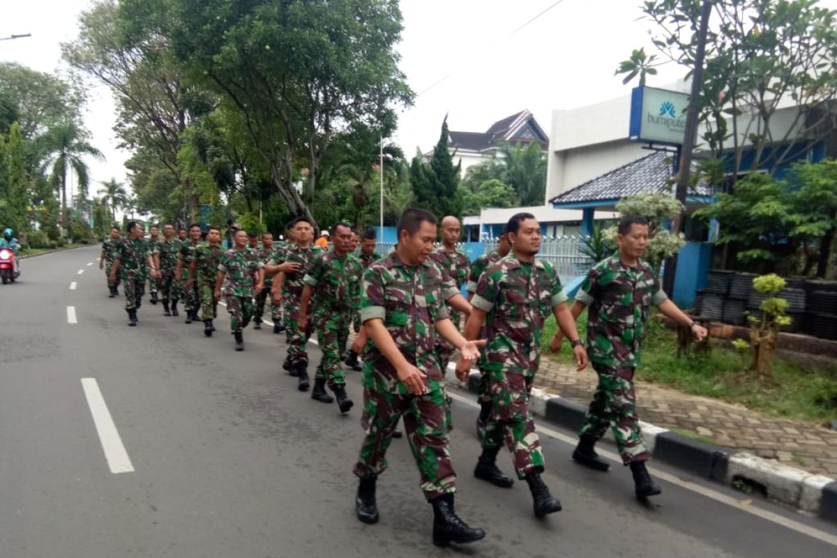 Pascacuti lebaran prajurit Korem 042/Gapu kembali latih fisik