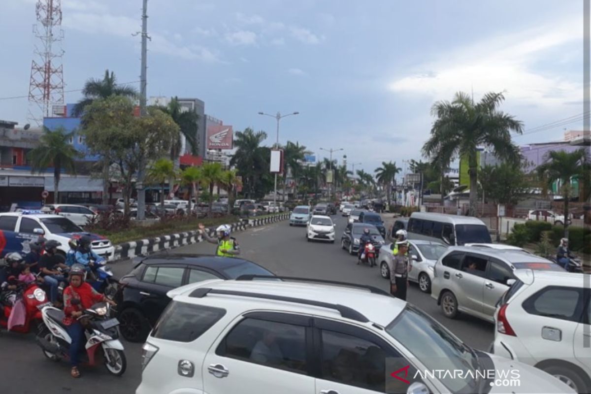 Bundaran Simpang Empat Banjarbaru menjadi titik kumpul arus balik