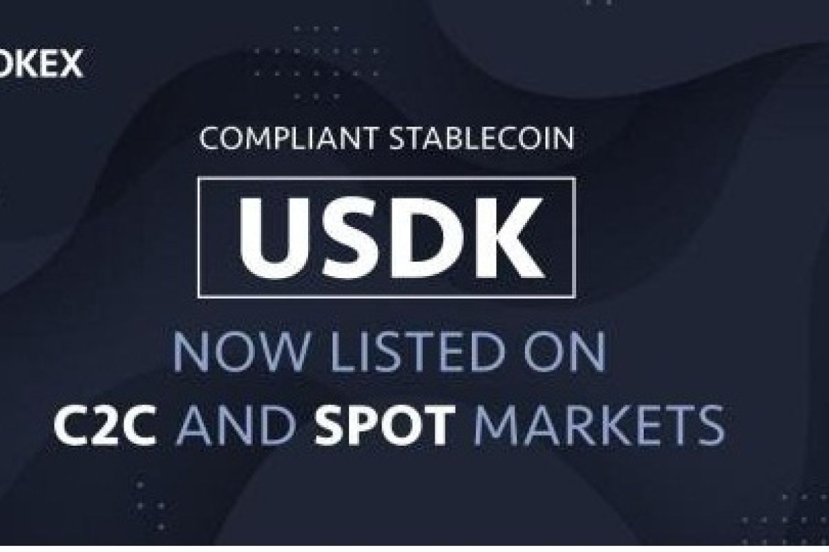 OKEx lists USDK, compliant USD-pegged stablecoin by OKLink and Prime Trust