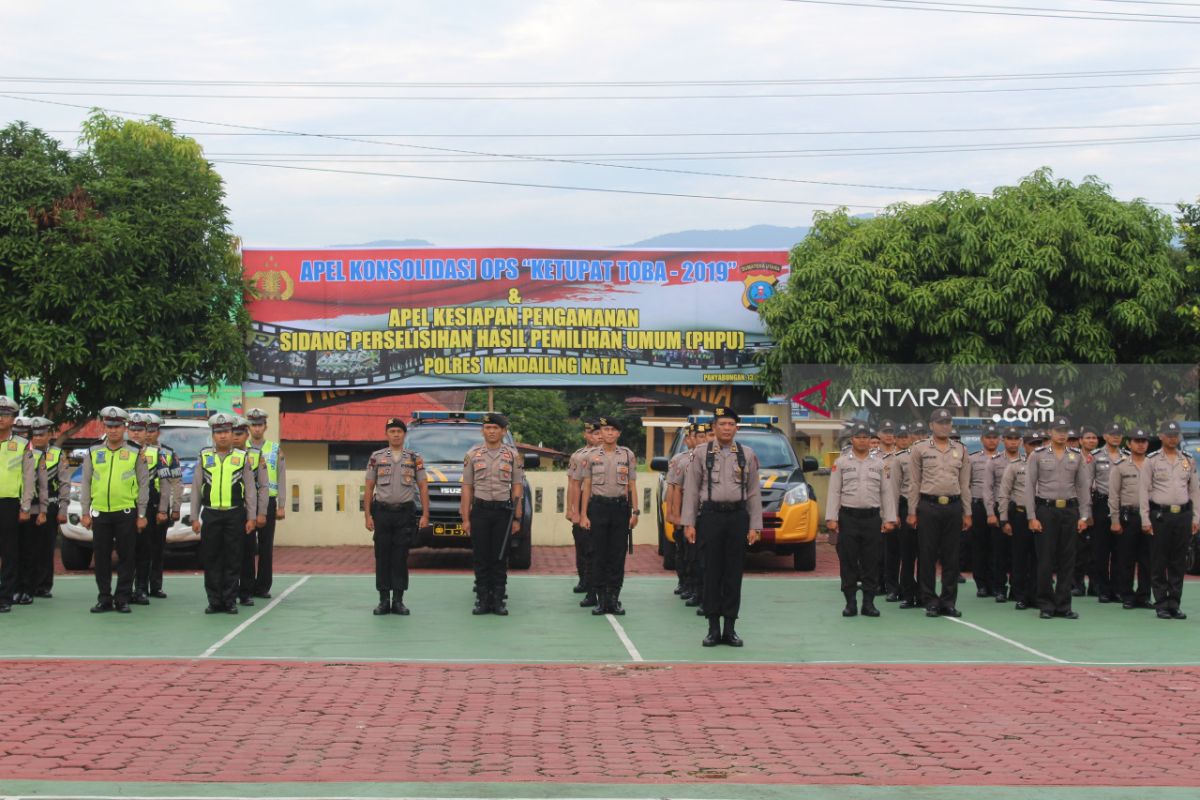 Polres Madina gelar apel pengamanan sidang PHPU