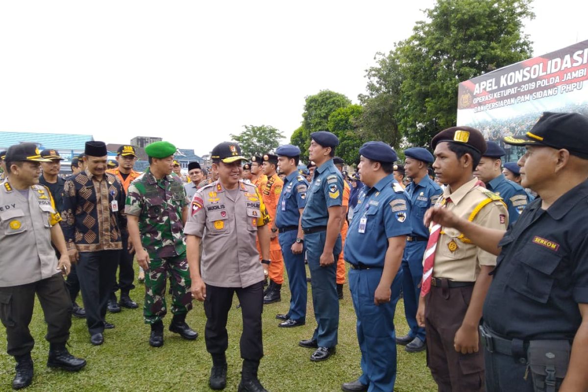 Kapolda Jambi pimpin apel konsolidasi Operasi Ketupat