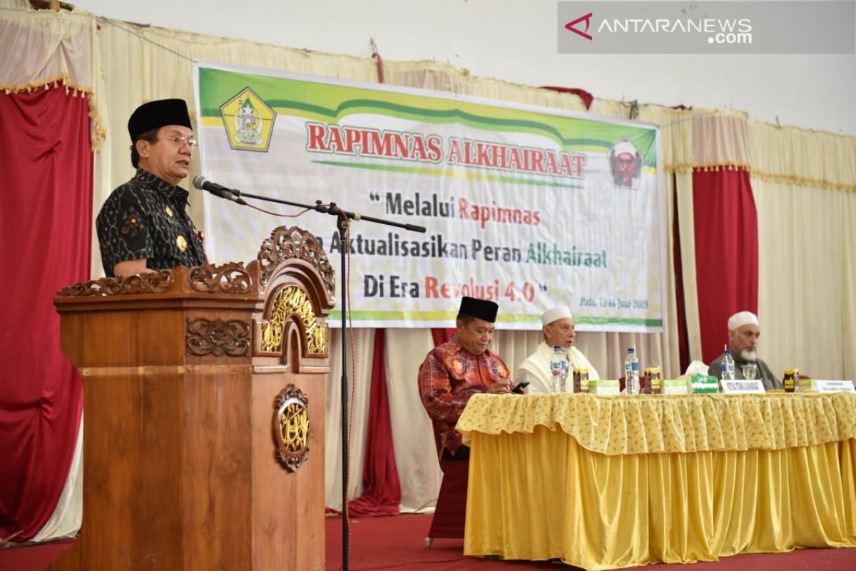 Gubernur Longki yakin Abnaulkhairaat memiliki pemikiran Islam moderat
