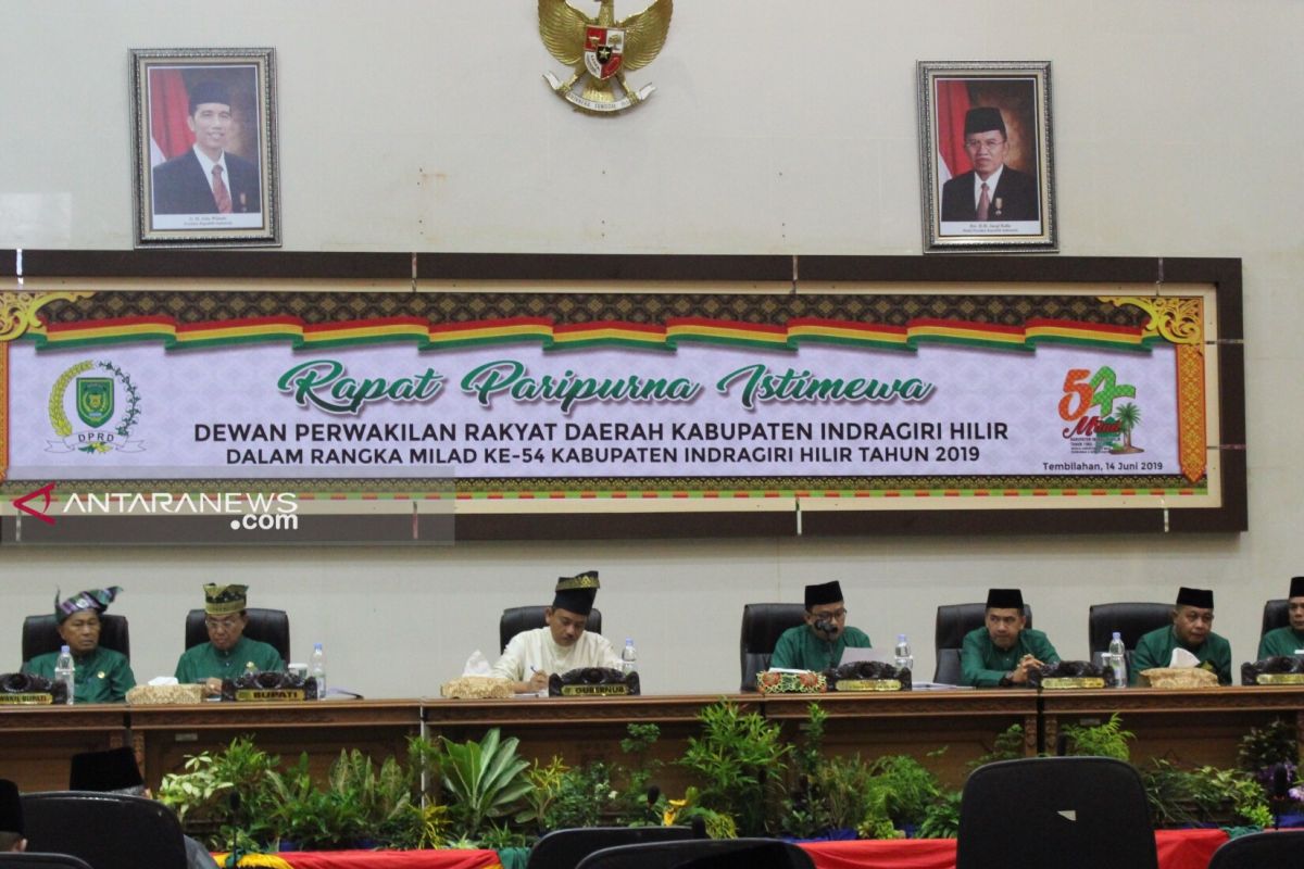 Rapat Paripurna istimewa Milad Ke-54, Bupati paparkan capaian Pemkab Inhil dan resolusi daerah