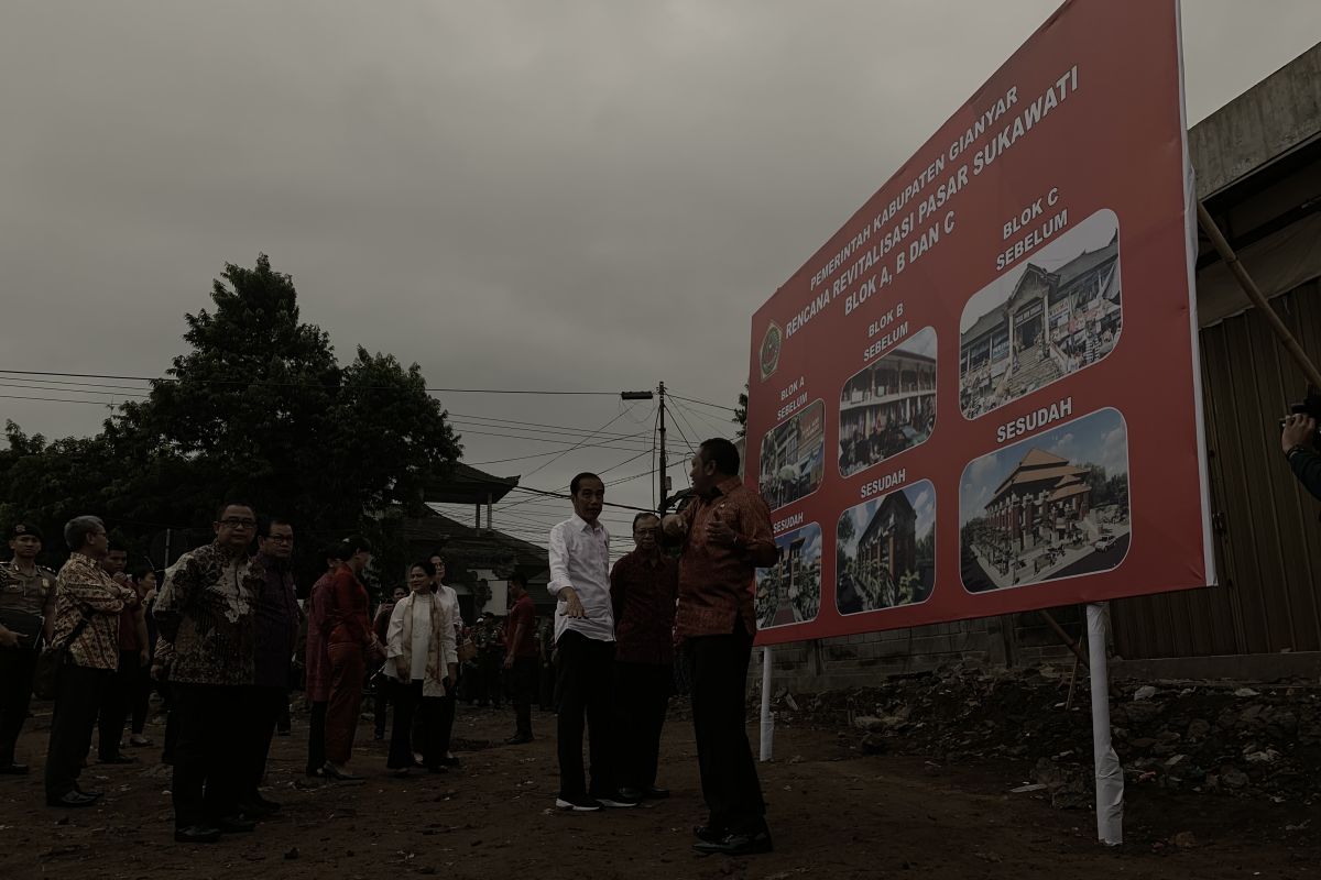 Presiden Jokowi harapkan Pasar Sukawati Bali jadi pasar rakyat modern