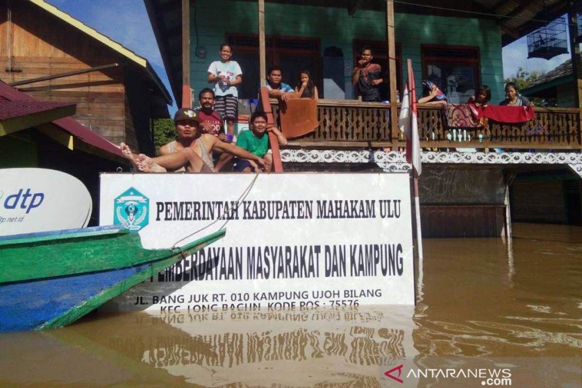 Ketinggian banjir di Mahakam Ulu rata-rata 60 cm