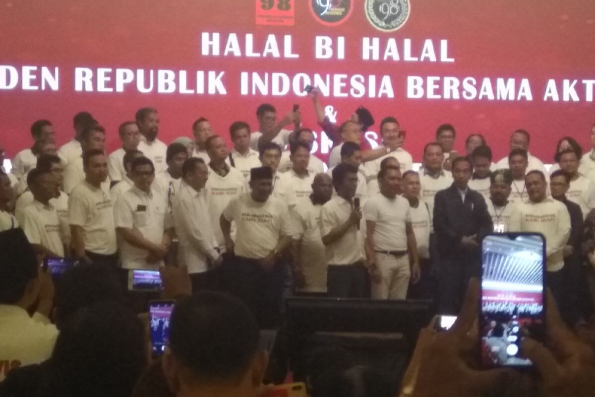 Jokowi hadiri halal bihalal aktivis 98