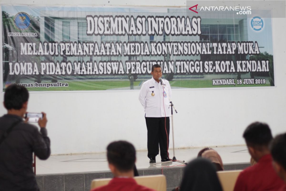 BNNP Sultra gandeng mahasiswa se-Kota Kendari perangi narkoba