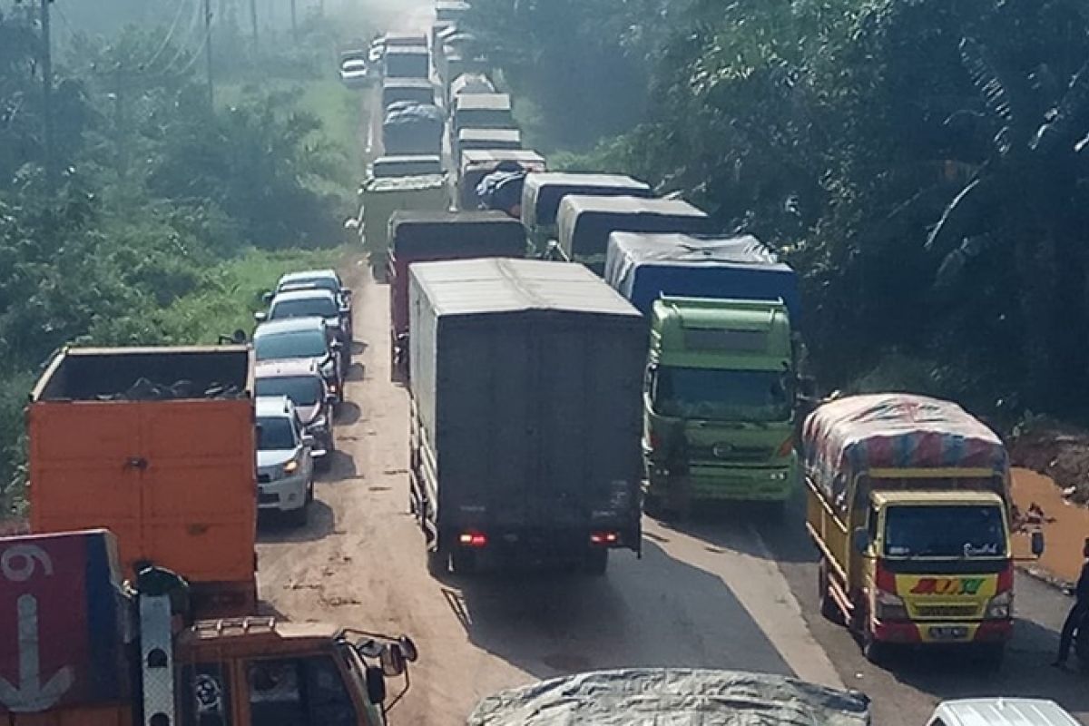 Jalintim Mesuji Lampung- Mesuji OKI Sumsel masih macet total