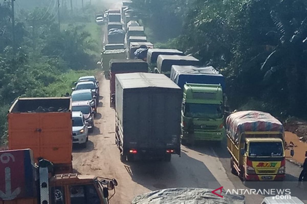 Jalintim Mesuji Lampung- Mesuji Sumsel masih macet total