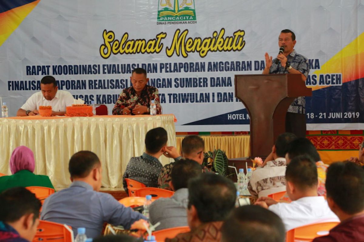 Disdik Aceh gelar rakor evaluasi dan pelaporan anggaran