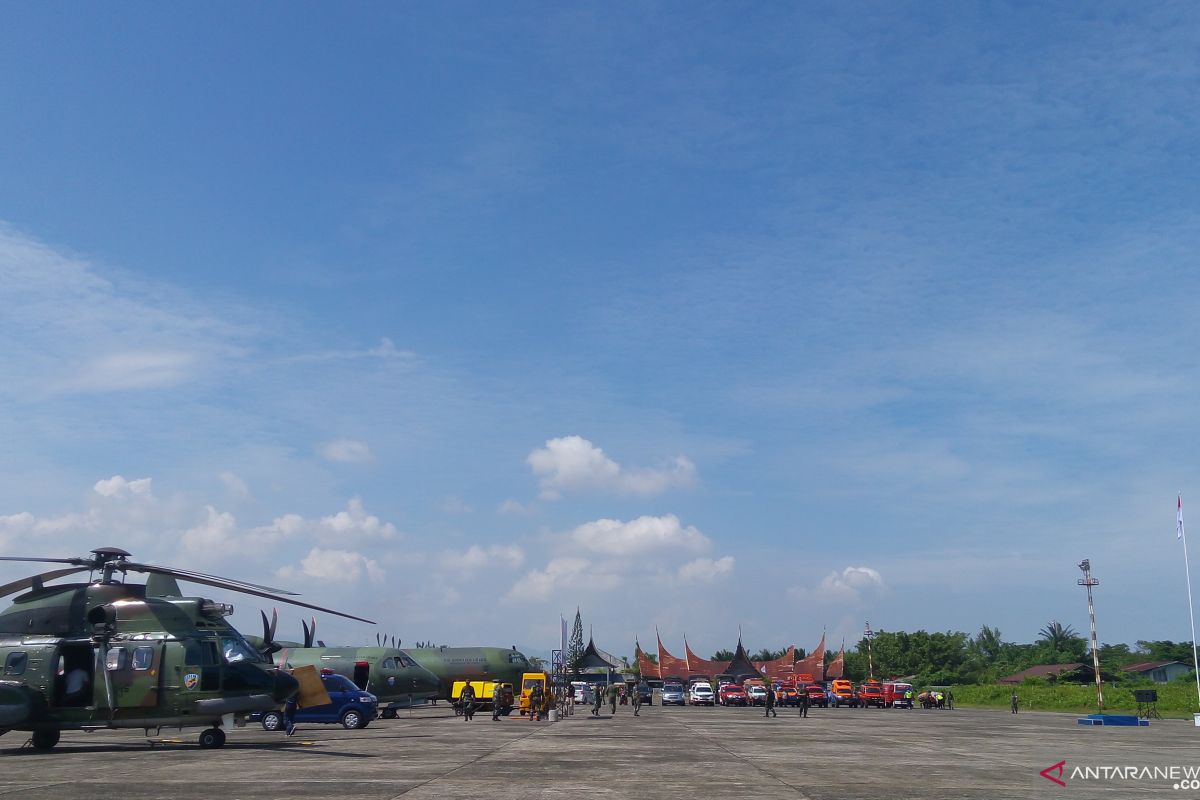 Two aircraft, one helicopter deployed for disaster mitigation drill