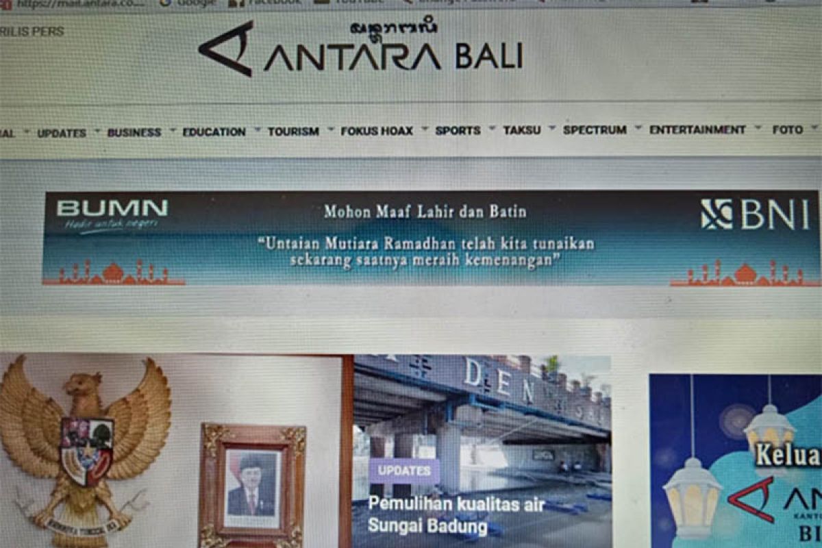 Portal ANTARA Bali pakai nama dengan aksara daerah