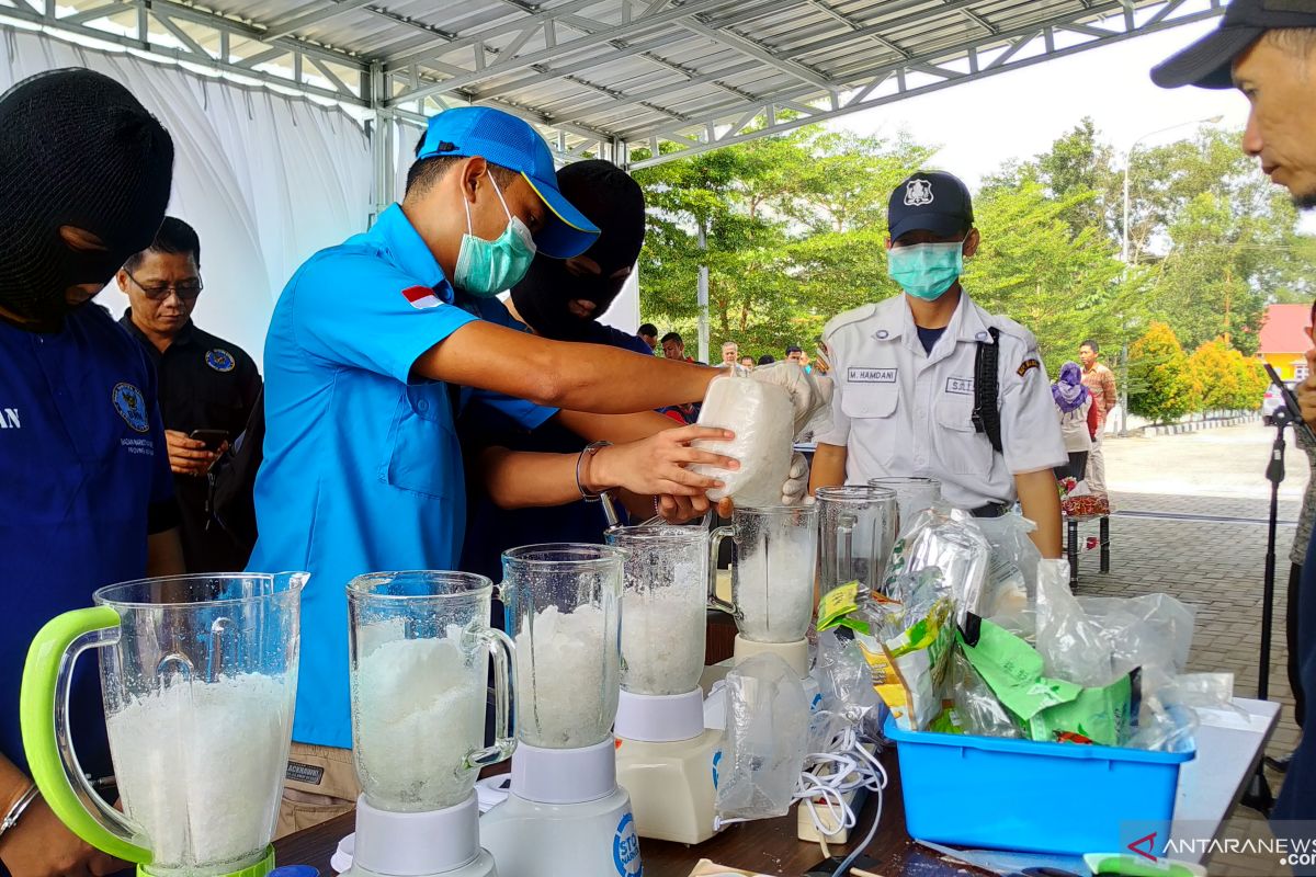 BNNP Bangka Belitung musnahkan tujuh kilogram sabu-sabu