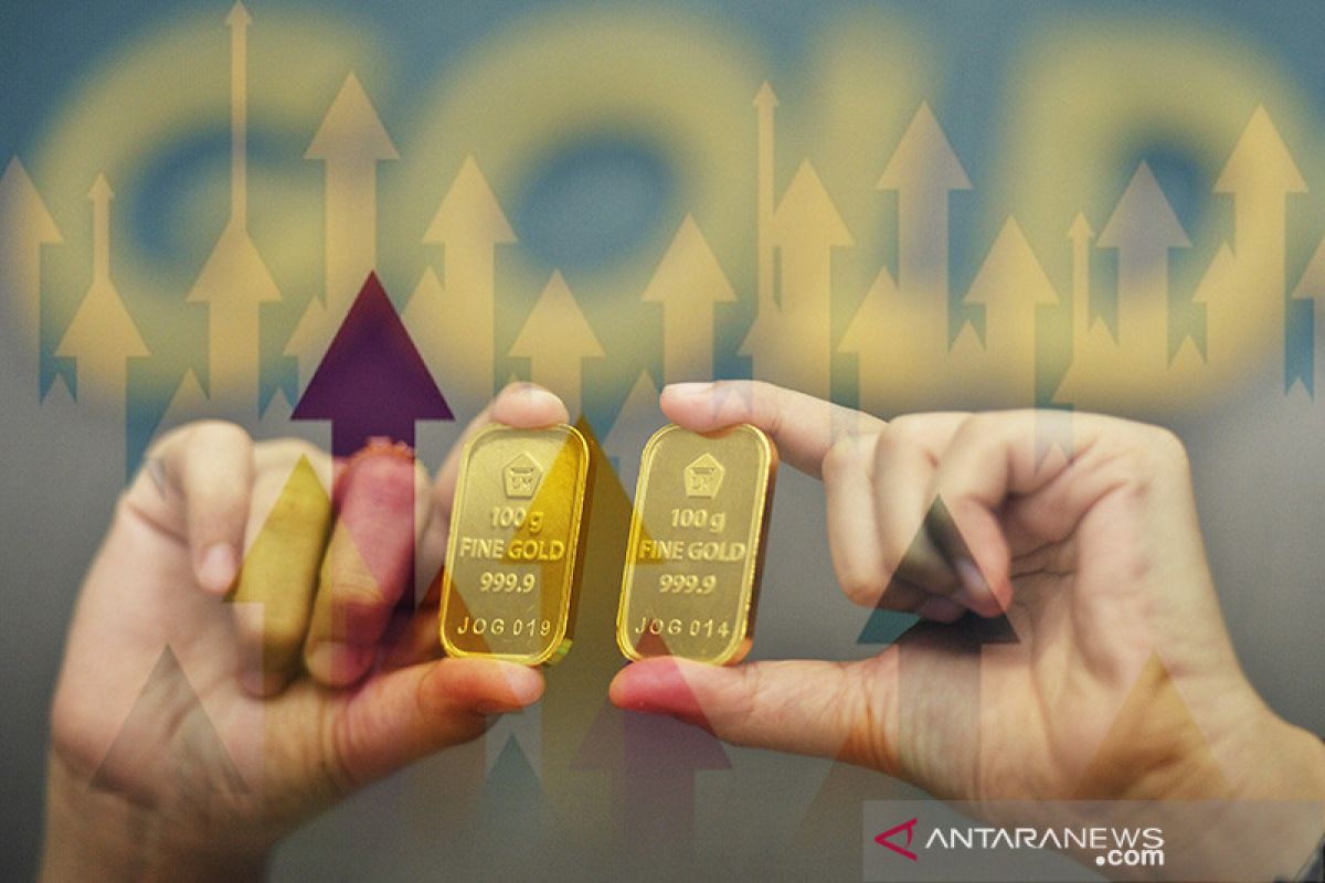 Harga emas kembali merosot, tertekan ekuitas dan dolar