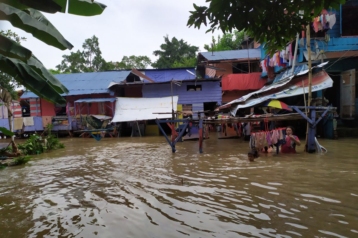 Sejumlah rumah di Kota Medan terendam banjir