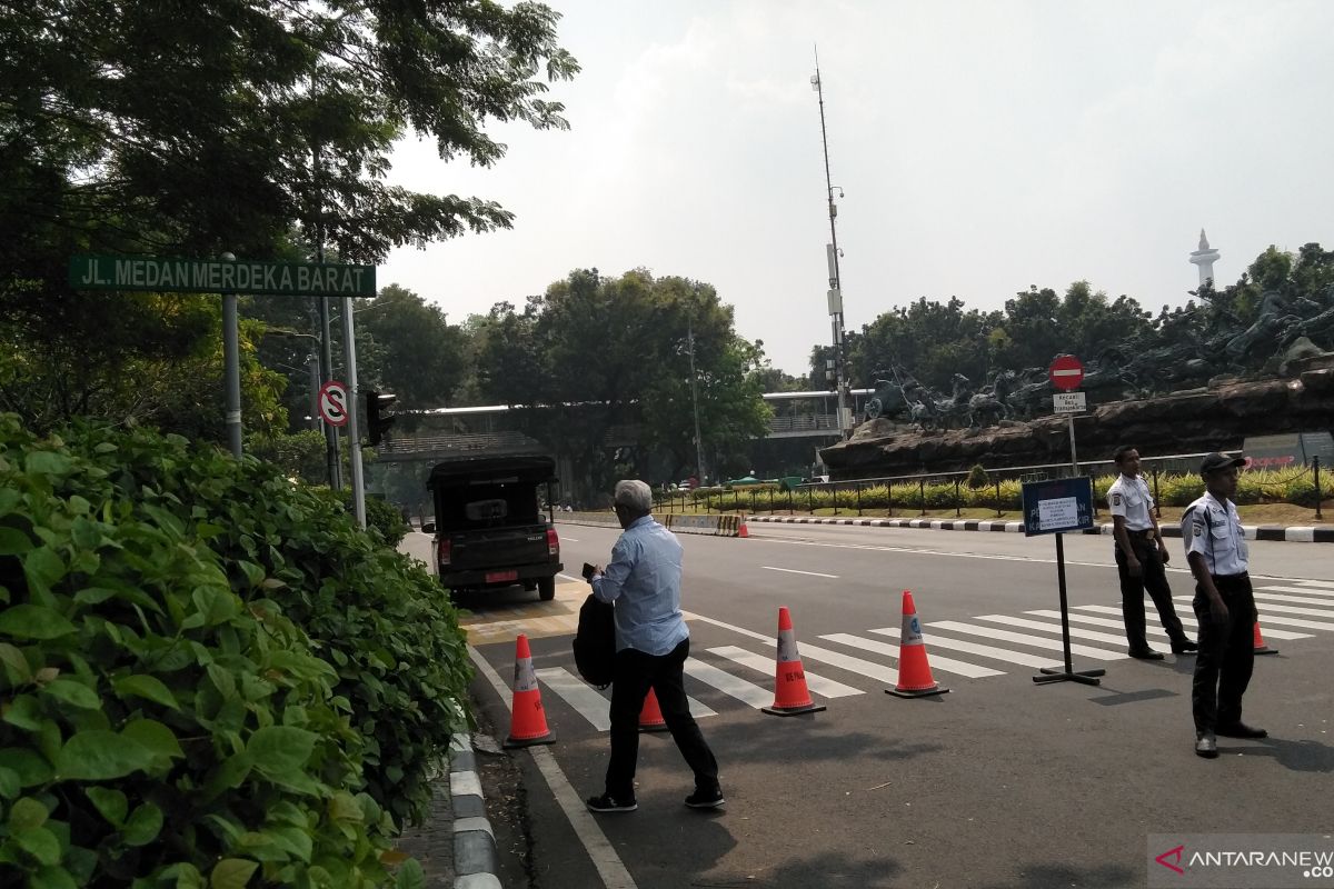 Rapat hakim MK, ruas jalan Medan Merdeka Barat tutup