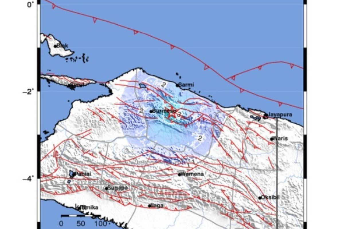 Gempa bumi 4,6 SR guncang Kabupaten Mamberamo Tengah