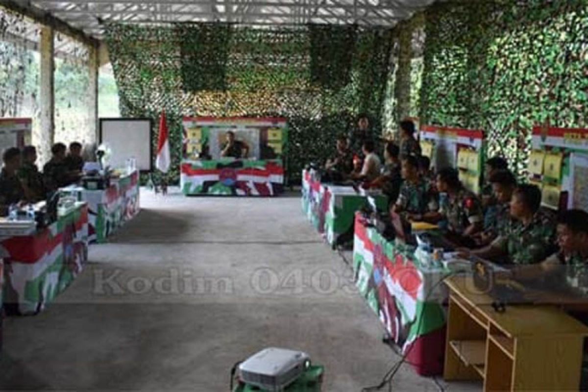 Kodim OKU  gelar latihan penanggulangan bencana alam