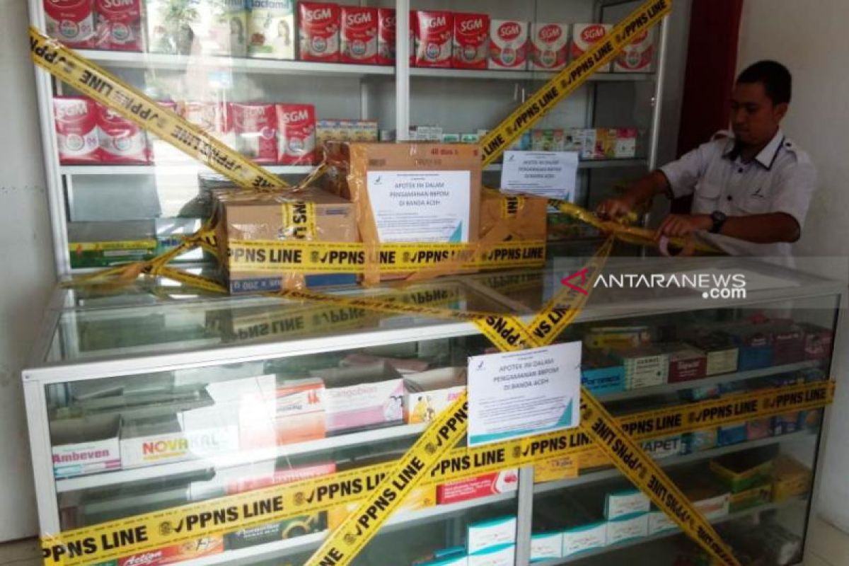 BBPOM Aceh segel apotek diduga ilegal di  Nagan Raya