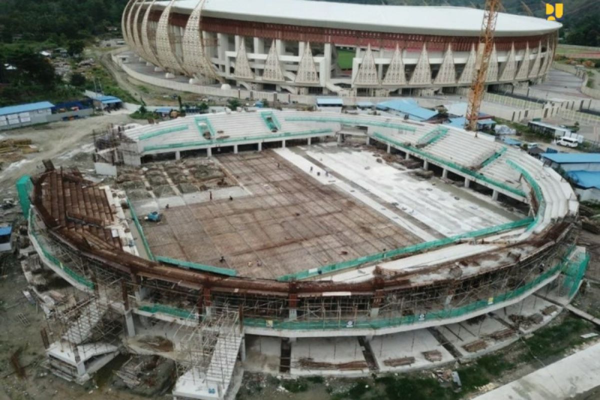 Progres pembangunan empat arena PON XX lebih cepat