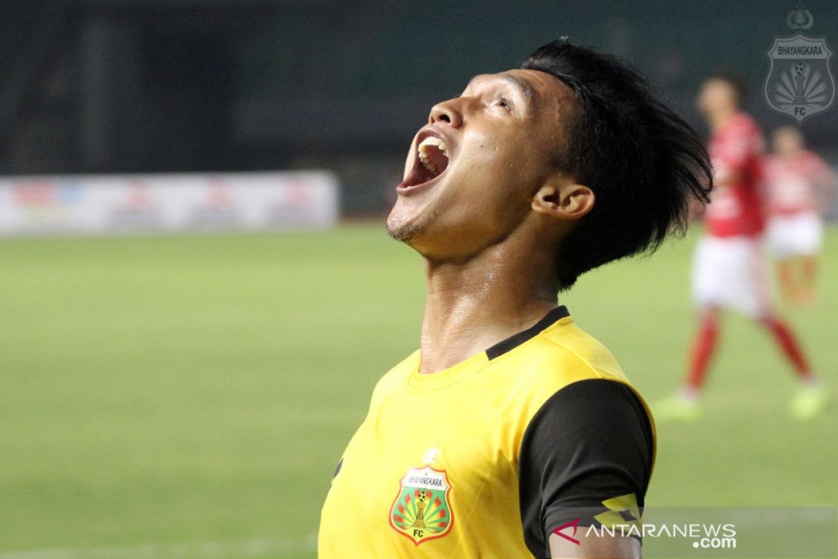 Striker Bhayangkara FC Dendy Sulystiawan  bertekad bayar kepercayaan Shin Tae-yong