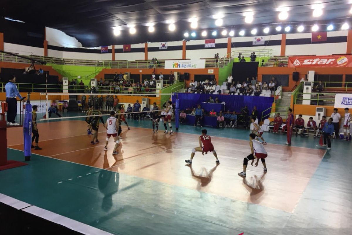 Tim voli putra Indonesia raih kemenangan atas Korut