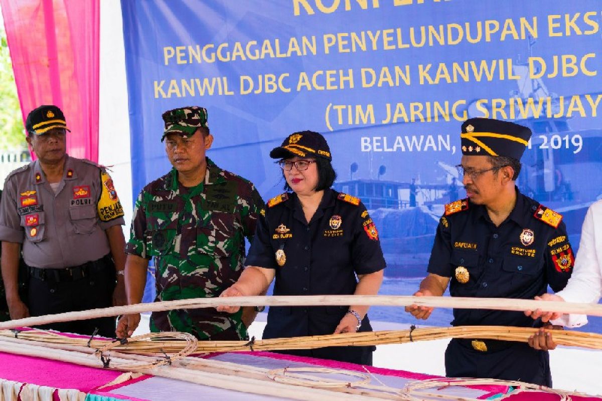 Bea Cukai Sumut, Aceh dan Kepri gagalkan penyelundupan 40 ton rotan