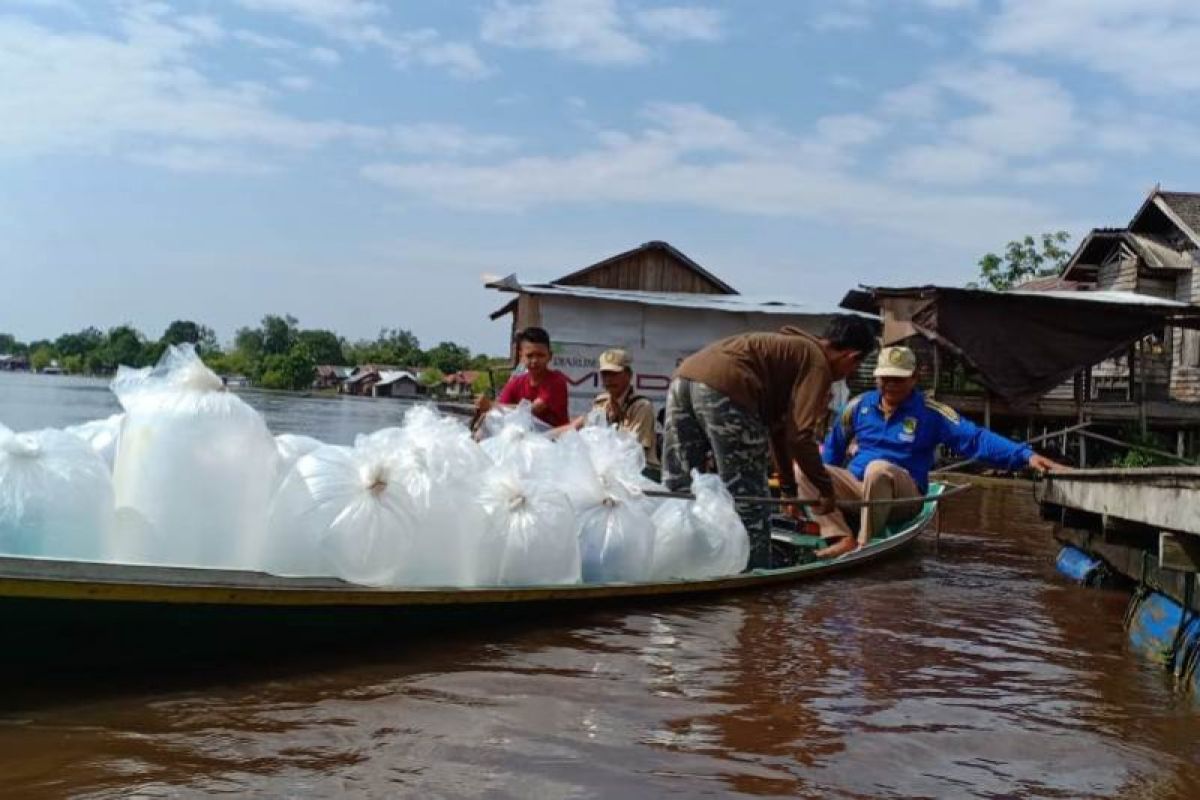 Dinas perikanan Palangka Raya menebar 45.000 bibit ikan