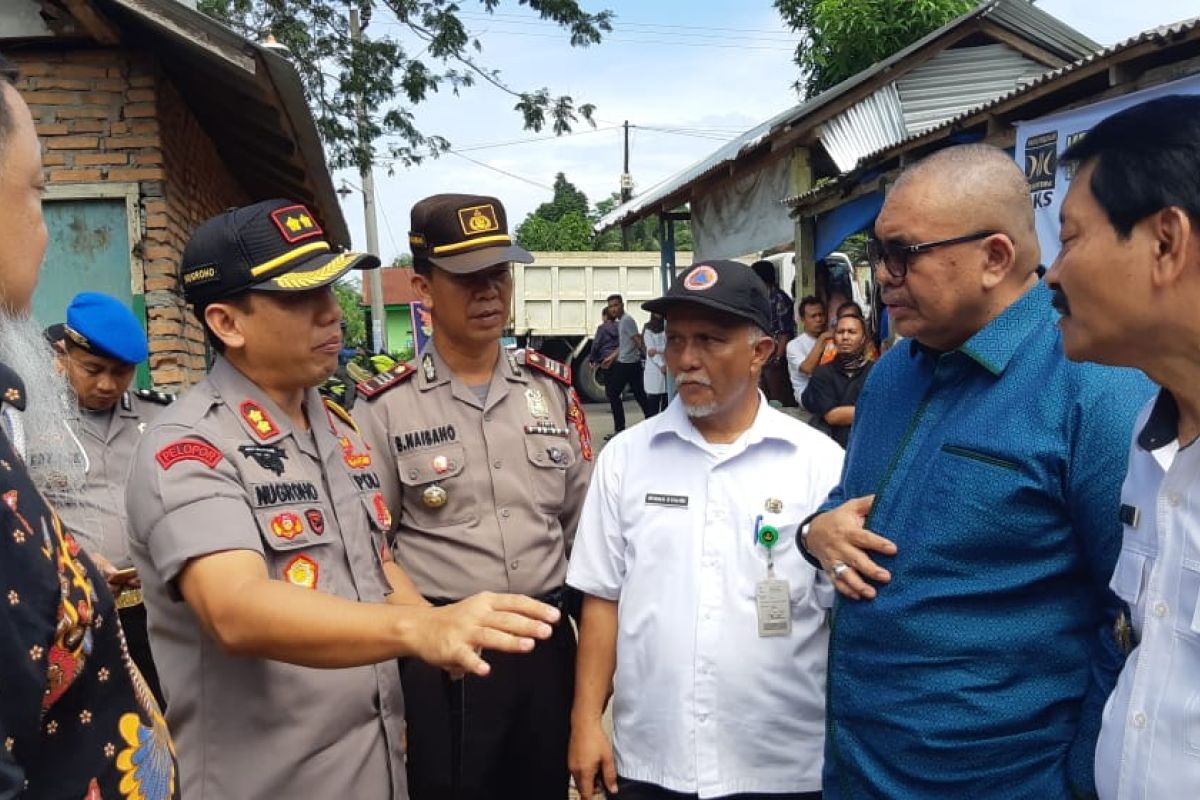 Kapolres Binjai dampingi Komisi IX DPR-RI ke lokasi kebakaran pabrik mancis