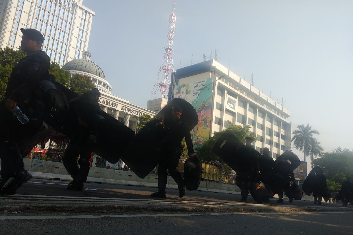 Polisi perketat pengamanan di sekitar gedung Mahkamah Konstitusi