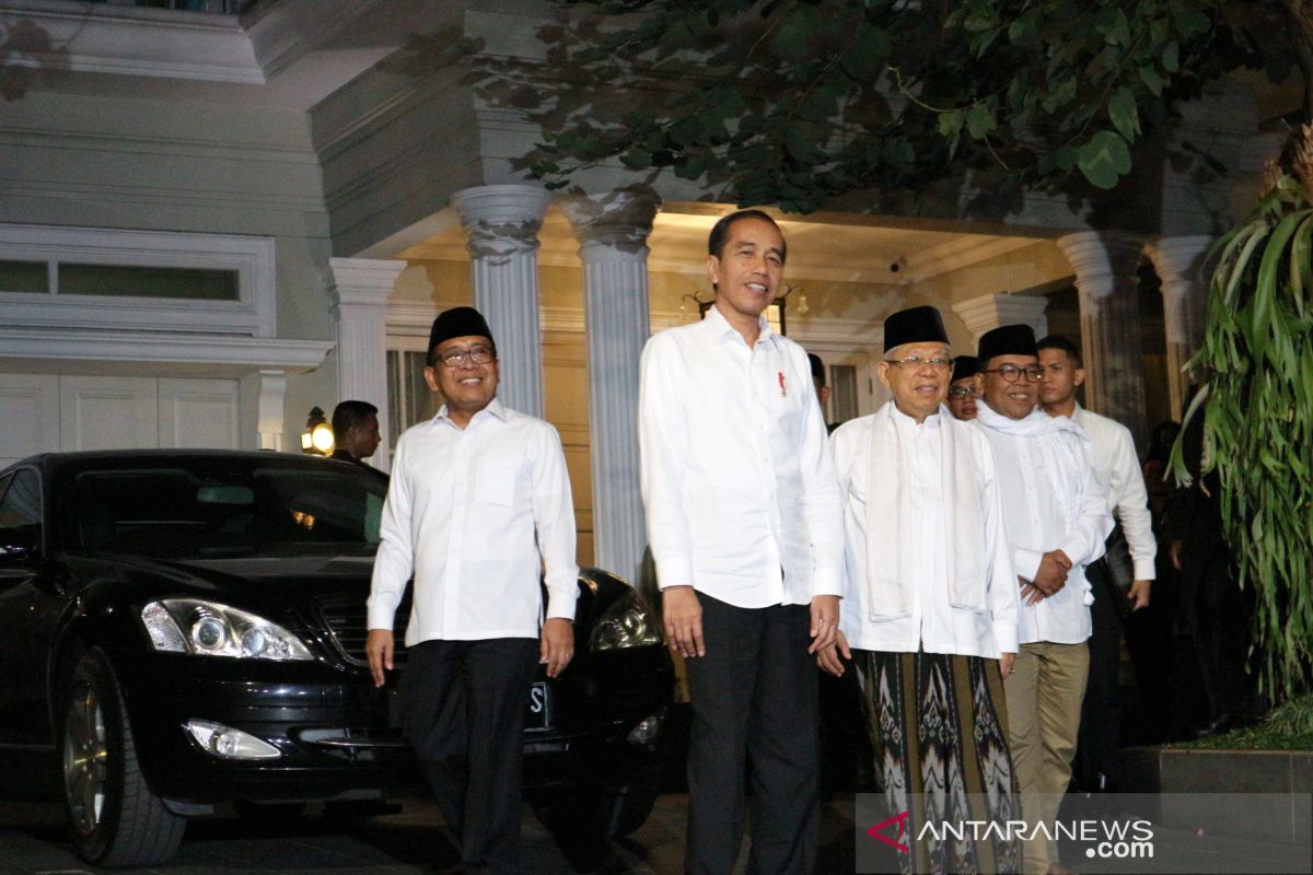 President Jokowi picks up Ma'ruf Amin to go to Halim Perdanakusuma