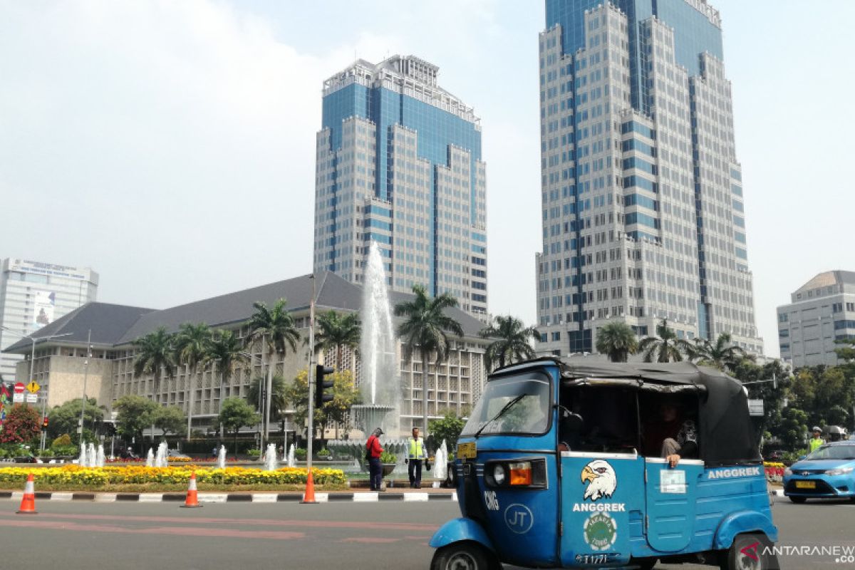 Lalu lintas Silang Monas Medan Merdeka Barat lancar