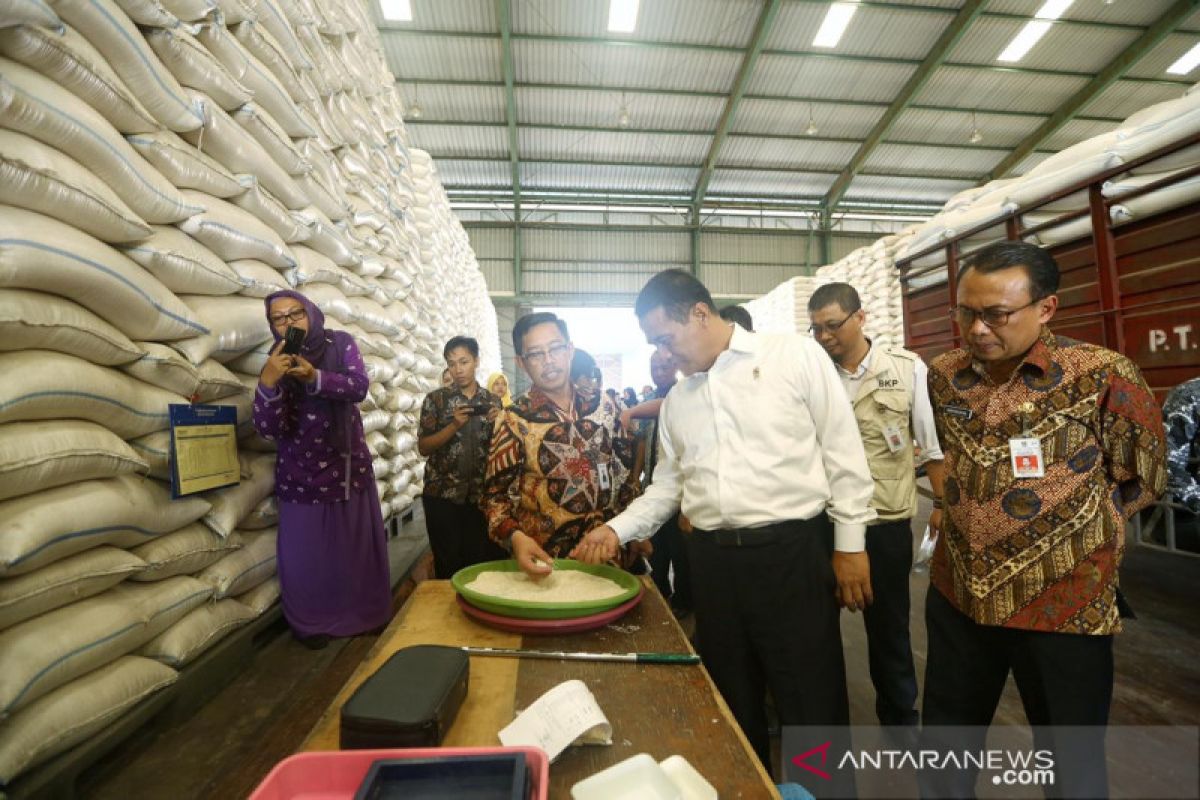 Tinjau gudang Bulog Sidoarjo, Mentan jamin stok beras aman