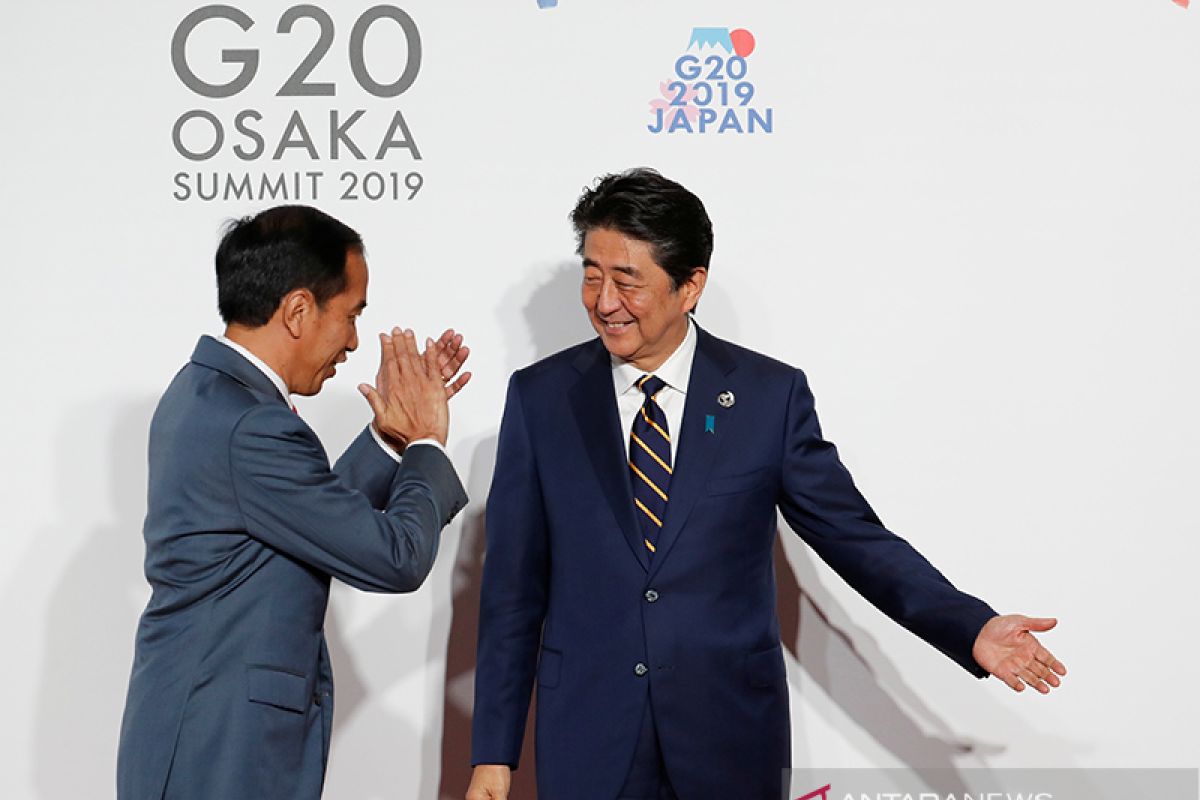 Presiden Jokowi disambut PM Jepang Shinzo Abe