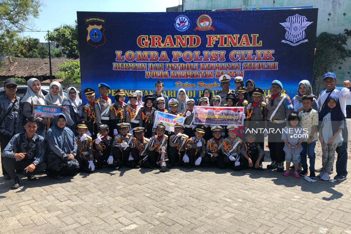 Binaan Polres HST juara pertama lomba Polisi cilik tingkat Kalsel