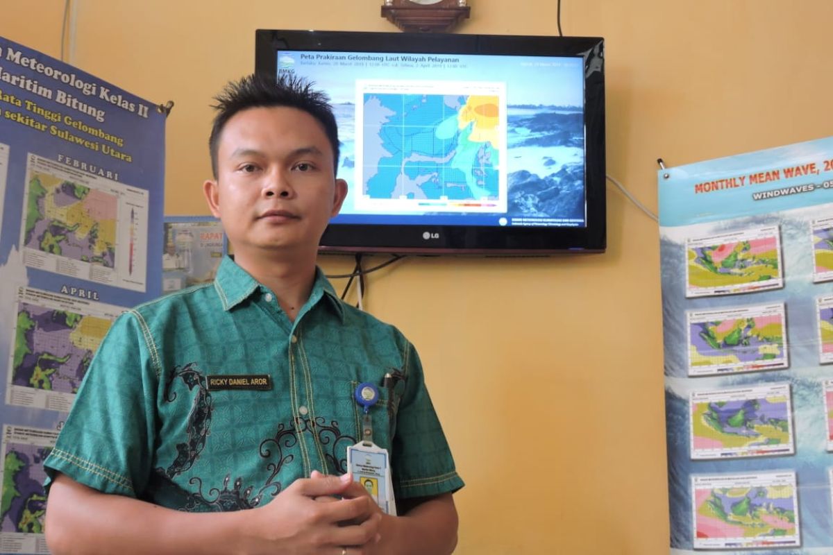 BMKG: Waspadai tinggi gelombang 2,5 meter di sejumlah perairan Sulawesi Utara