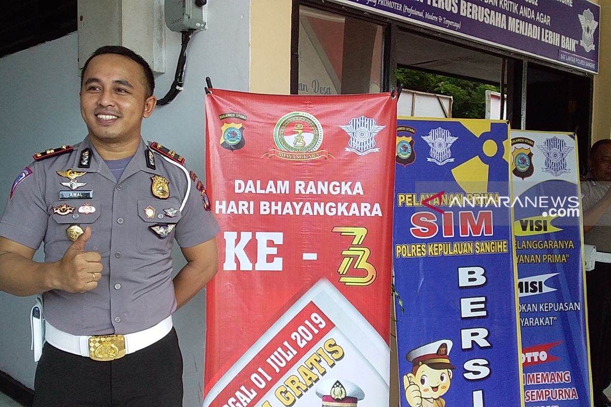 Polres Sangihe buka pelayanan SIM gratis