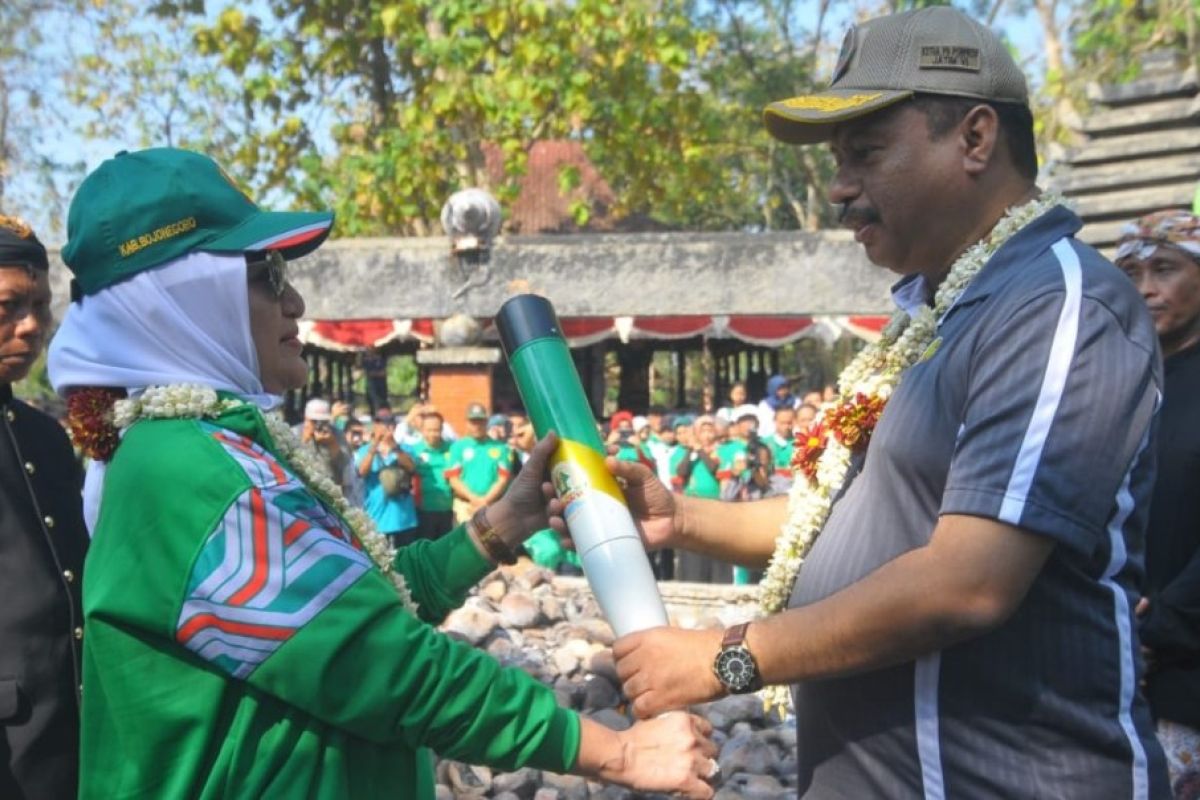 Api Porprov Jatim mulai diarak dari Kayangan Bojonegoro