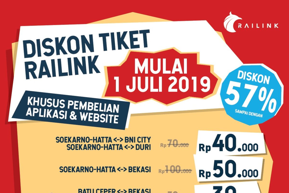 Tiket KA Bandara Soekarno-Hatta didiskon hingga 57 persen