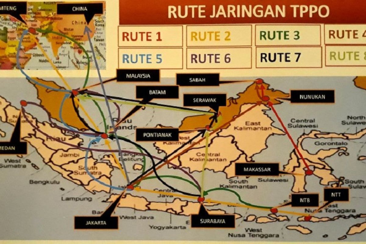 IOM mengawasi perdagangan orang di perbatasan Indonesia - Malaysia