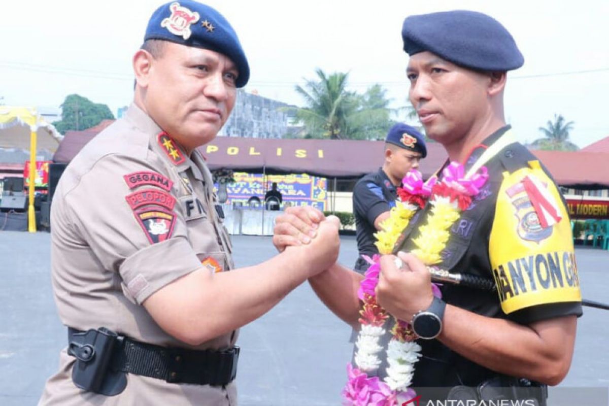 Sebanyak 600 Brimob Polda Sumsel kembali ke pangkalan