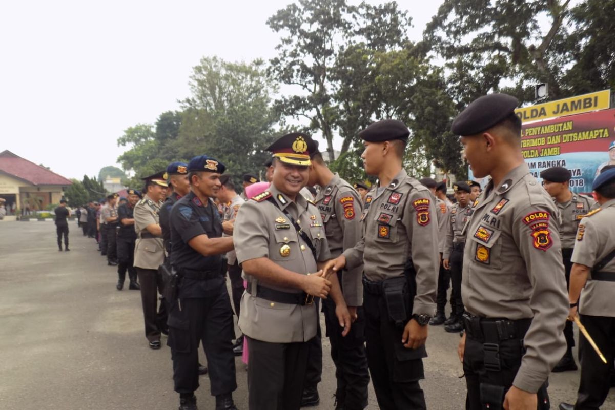 Kapolda Jambi sambut kepulangan personel dari BKO  Jakarta