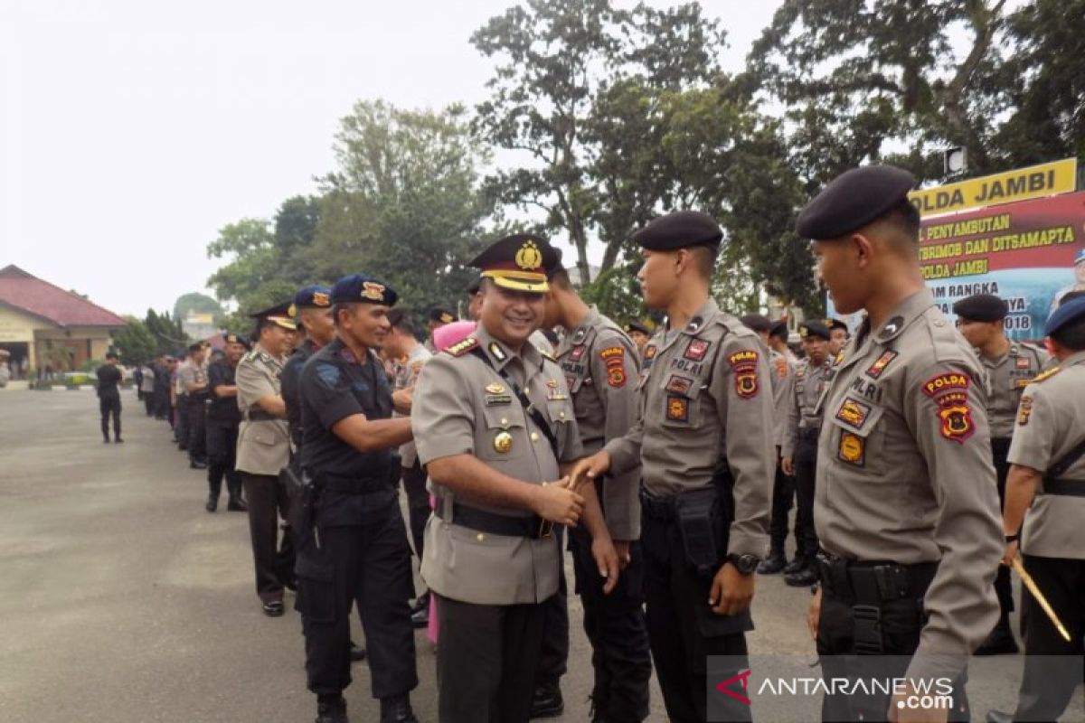 Kapolda Jambi sambut personil yang BKO di Jakarta