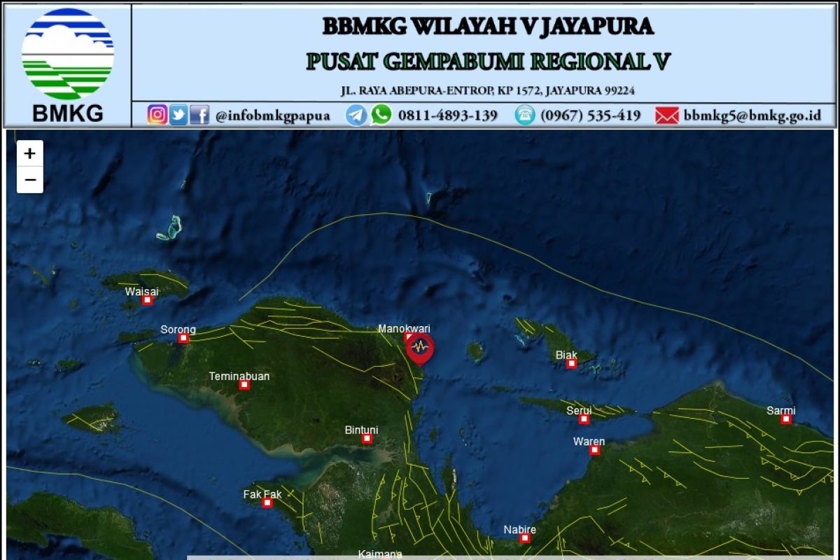 Manokwari diguncang gempa bumi 3,9 SR