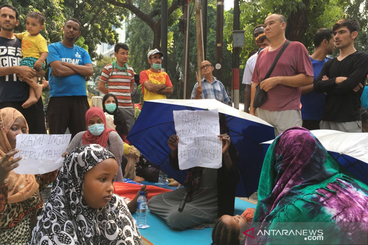 Pengungsi unjuk rasa tuntut bantuan UNHCR