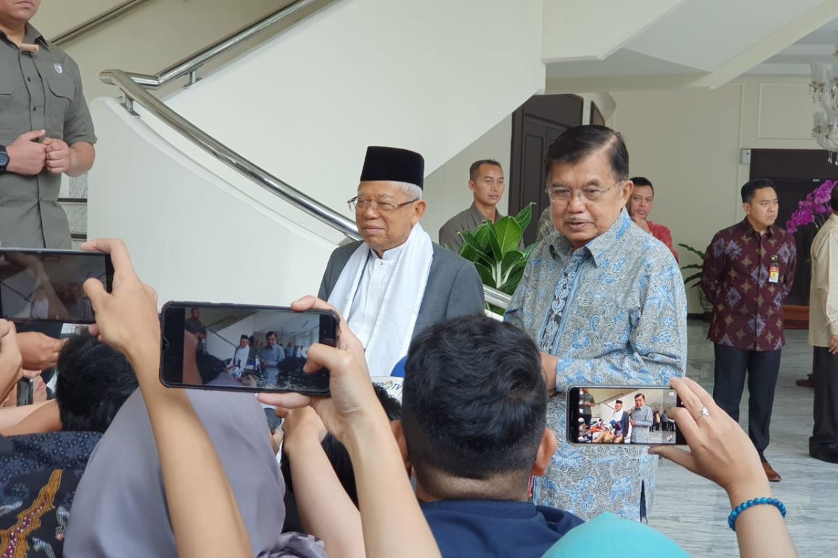 Soal tugas Wapres, Ma'ruf Amin akan pelajari bahan dari Jusuf Kalla