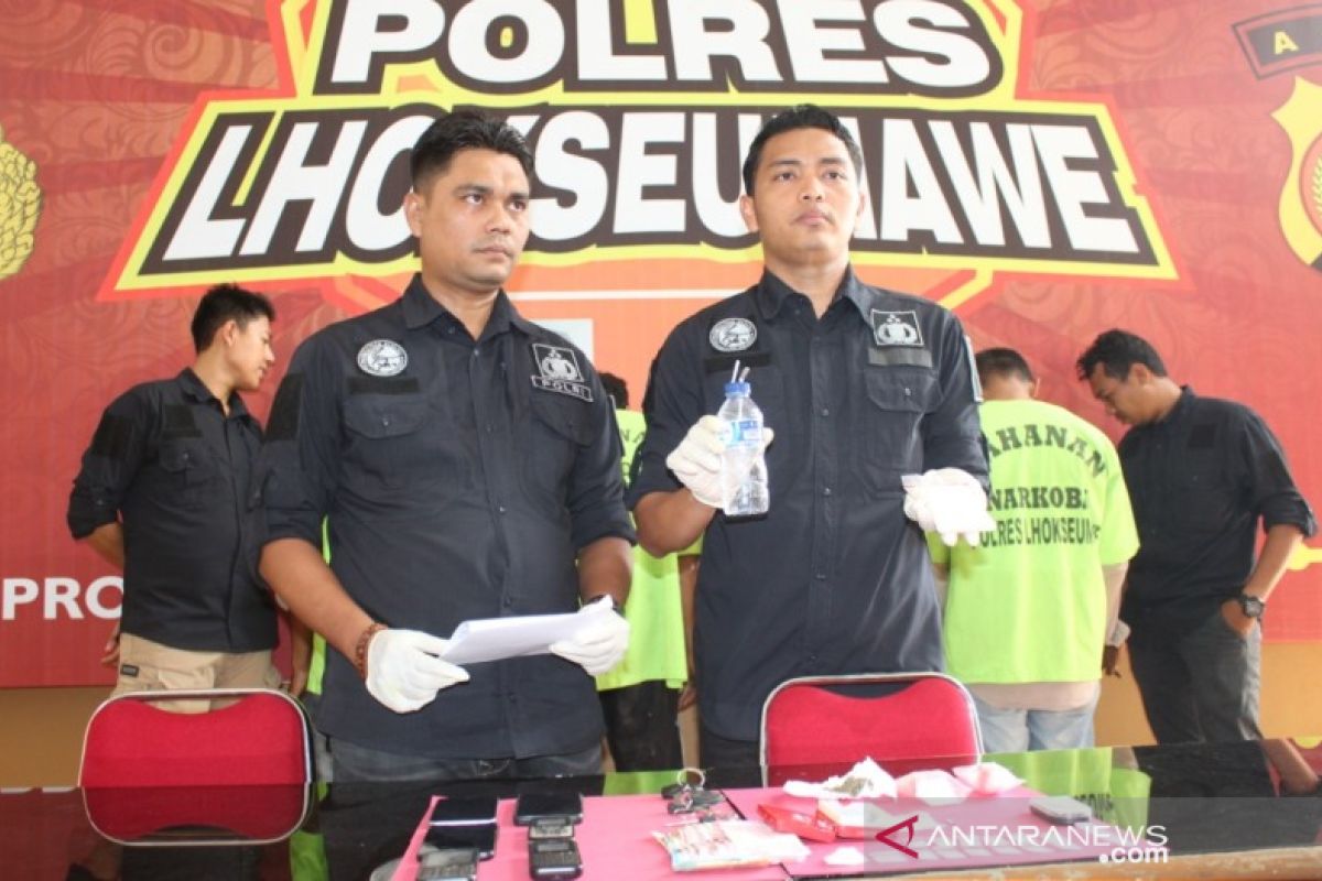 Polisi Lhokseumawe bongkar peredaran sabu dan tangkap empat pria